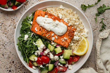 Recipe - Mediterranean Salmon Bowl