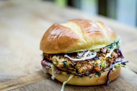 Wild Sockeye Salmon and Black Bean Burger